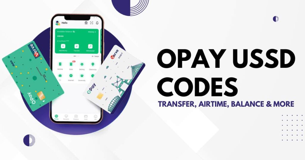 Opay USSD Codes